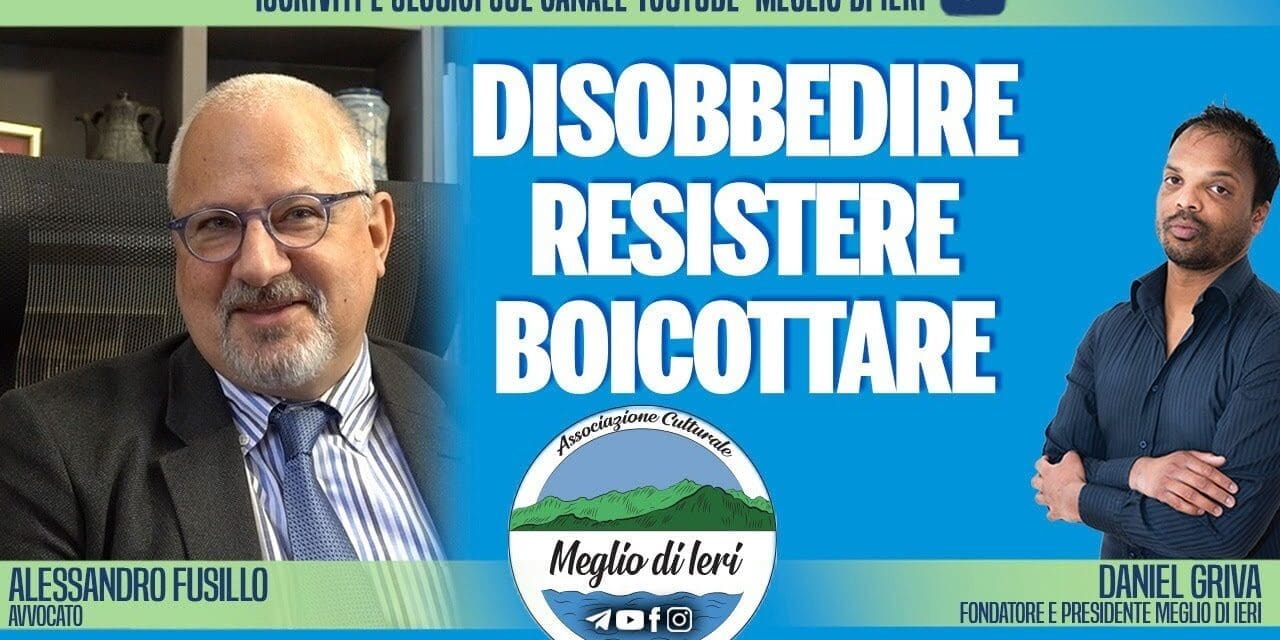 DISOBBEDIRE, RESISTERE, BOICOTTARE