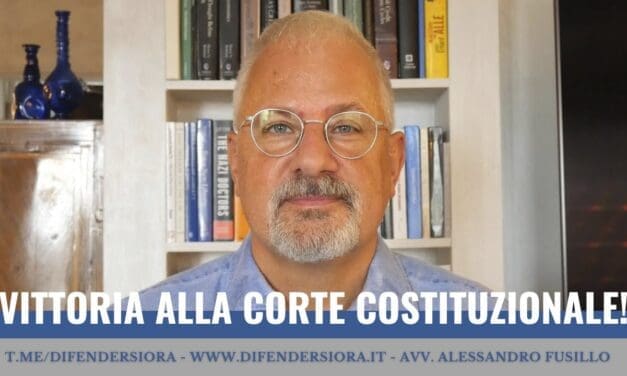 VITTORIA ALLA CORTE COSTITZIONALE